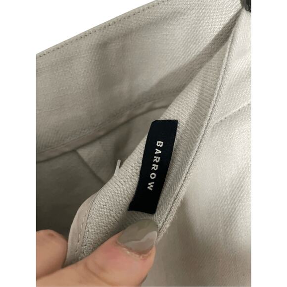 Lafayette 148 Barrow Cream Barrow Linen Pleated Slacks SZ 4P Office Siren - Picture 5 of 8